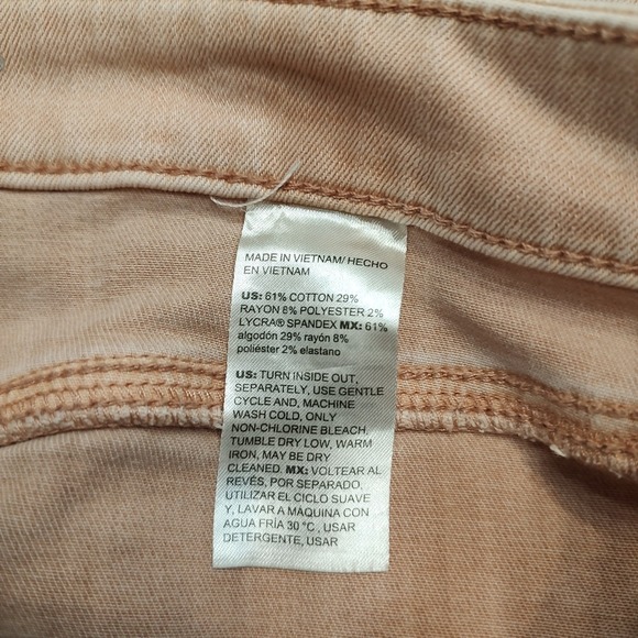 Chico's Slimming Girlfriend‎ Slim Leg Crop Jeans Women's Size 20 Peach Pink - Picture 4 of 7